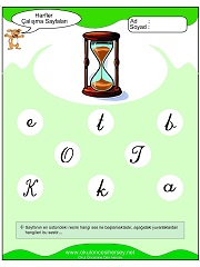 K Sesi Çalışma Sayfaları